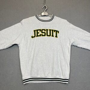Champion Reverse Weave Sweatshirt Men Med Gray Jesuit High School Pullover Y2K
